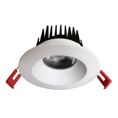 Designers Fountain 4 inch White 4000K Canless Remodel Baffle Integrated LED Recessed Light Kit EV490111WH40
